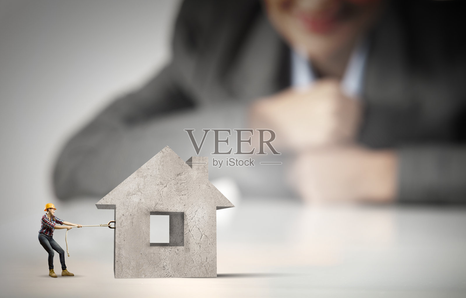 女人建设者照片摄影图片