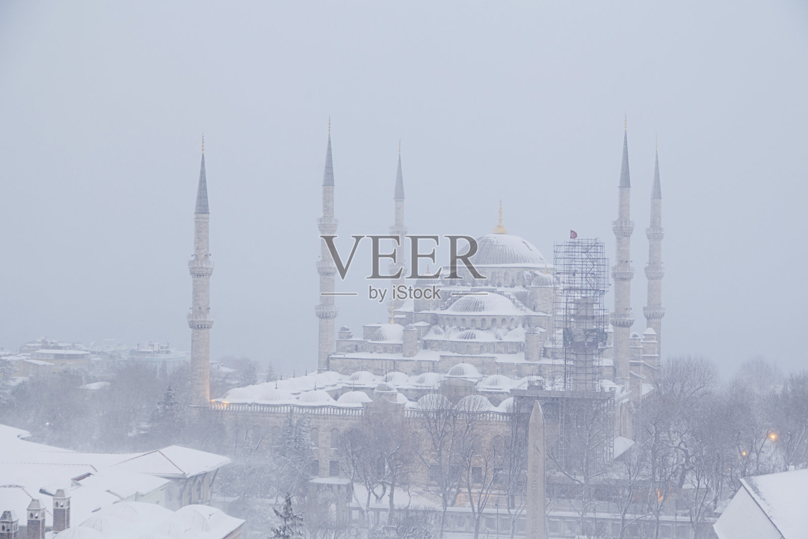 ฺ蓝色清真寺，伊斯坦布尔。照片摄影图片