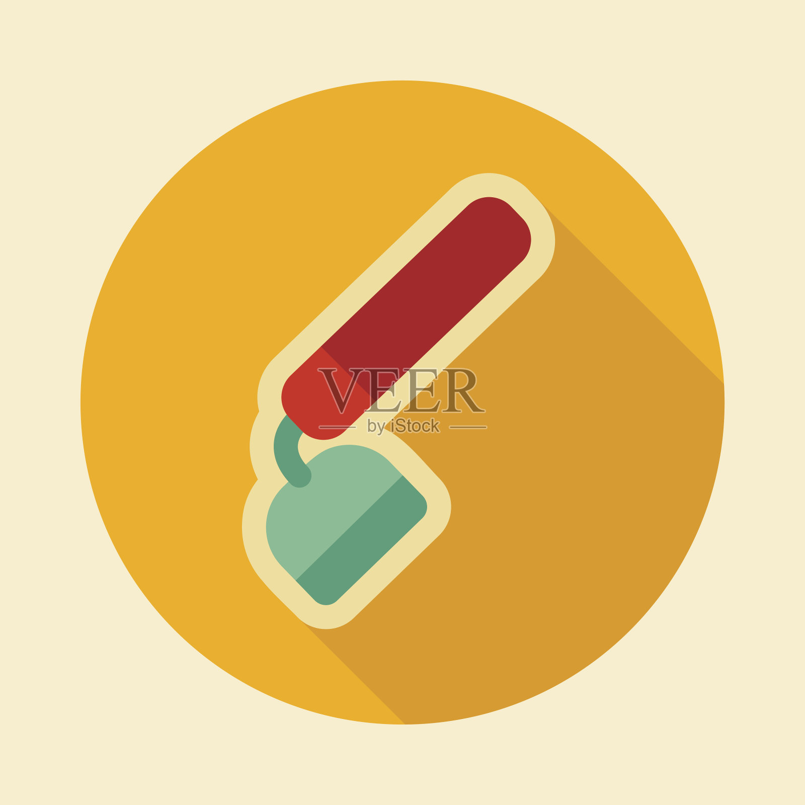 锄平面矢量图标。花园设备插画图片素材