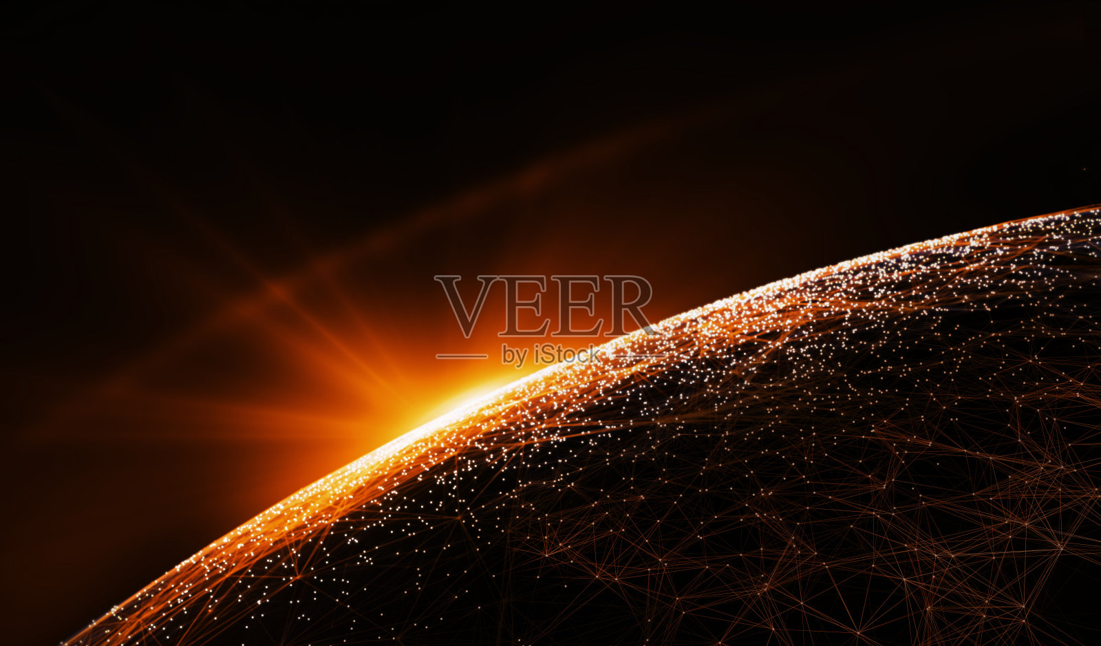 全球国际互联互通背景。3D插图照片摄影图片