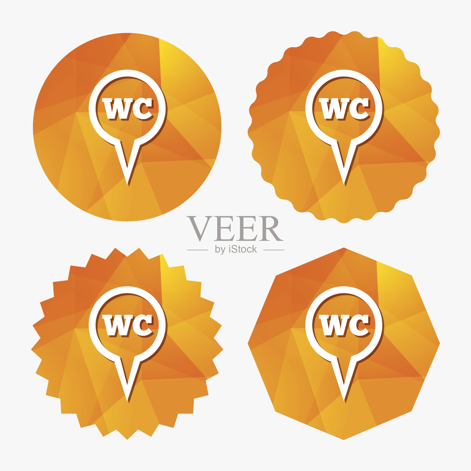 厕所标志图标。厕所的标志。设计元素图片