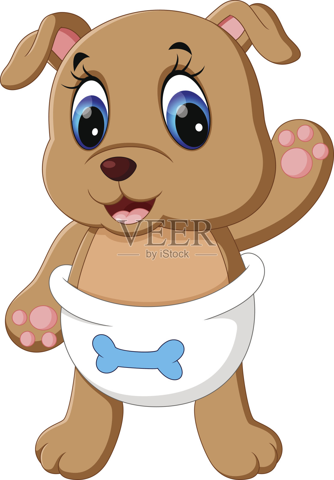 可爱的小狗卡通设计元素图片