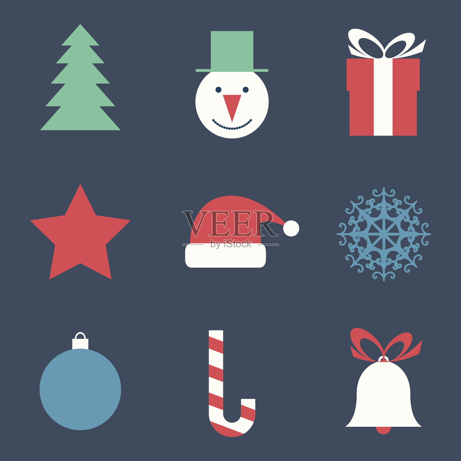 平圣诞图标图标素材