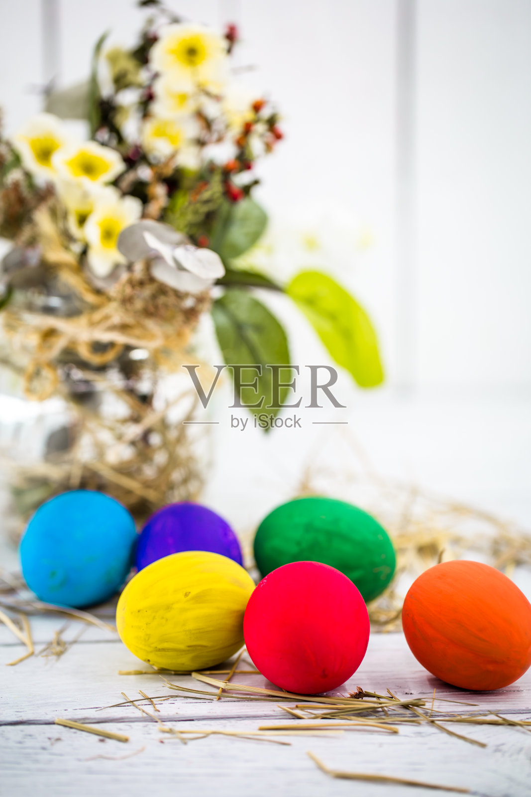 漂亮的复活节组成照片摄影图片