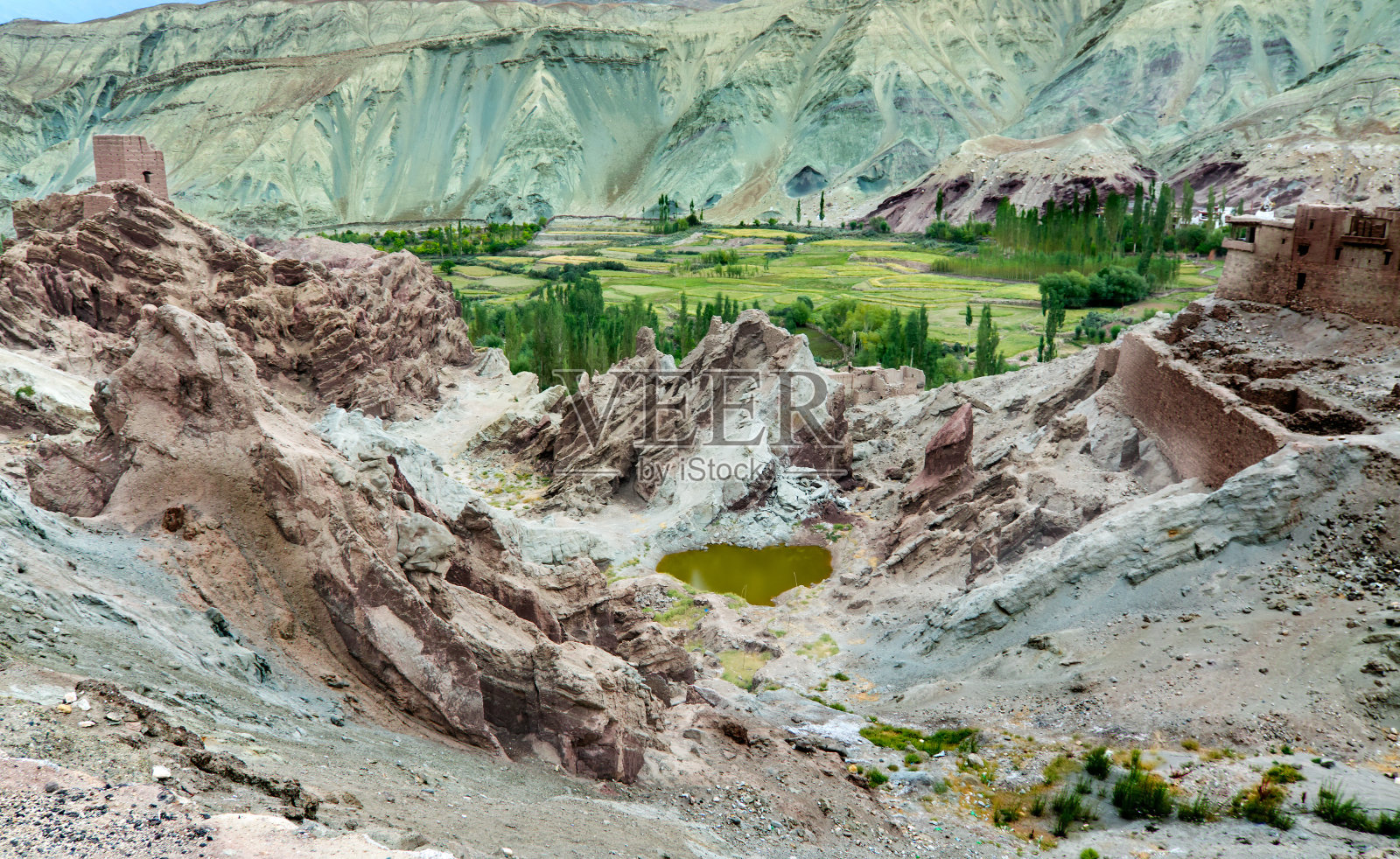 巴斯哥修道院的废墟照片摄影图片