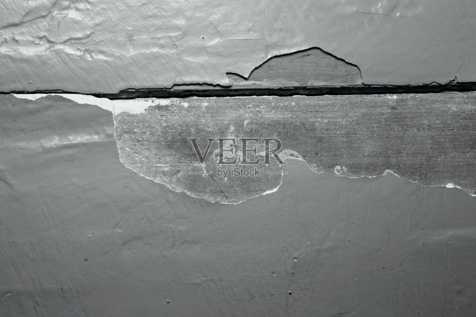 旧木漆成蓝色的乡村背景，油漆剥落照片摄影图片