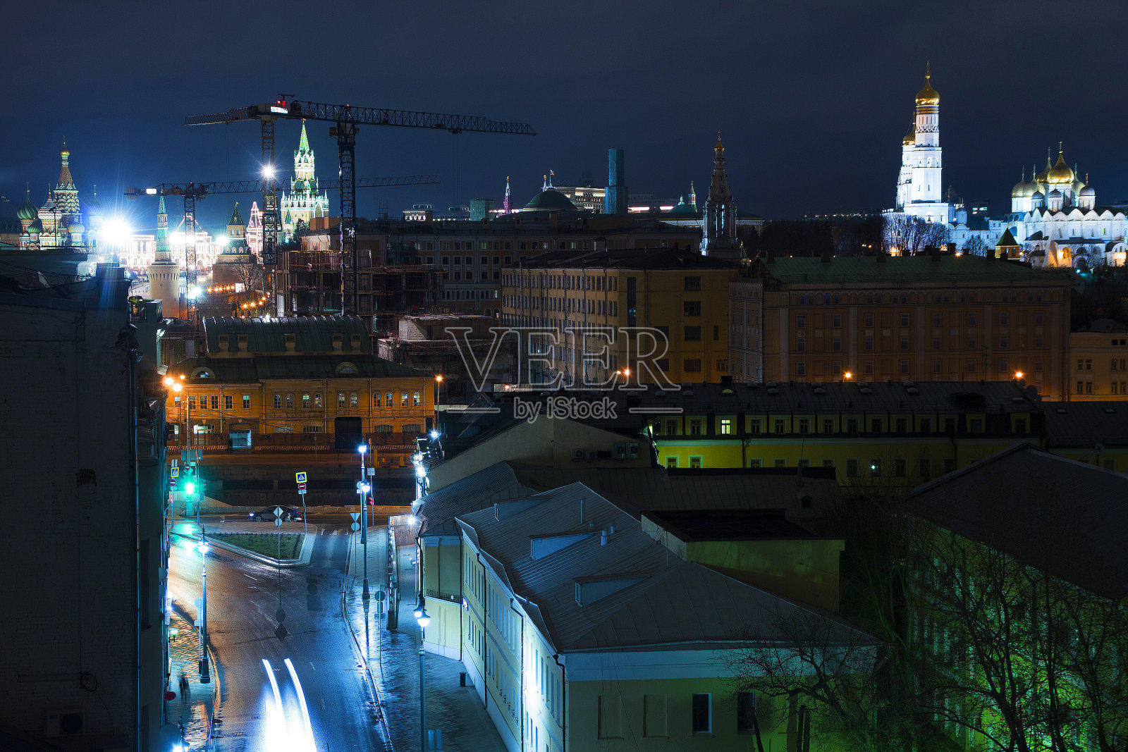 从高楼上俯瞰城市照片摄影图片