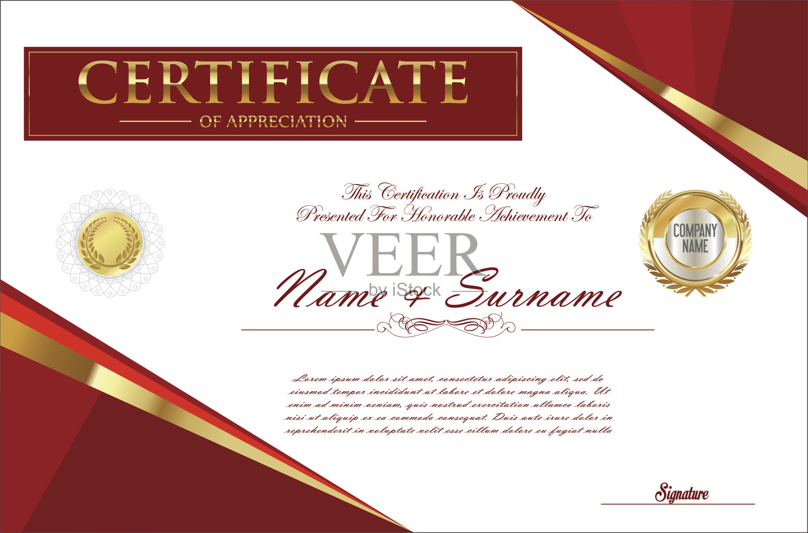 证书模板复古设计插画图片素材