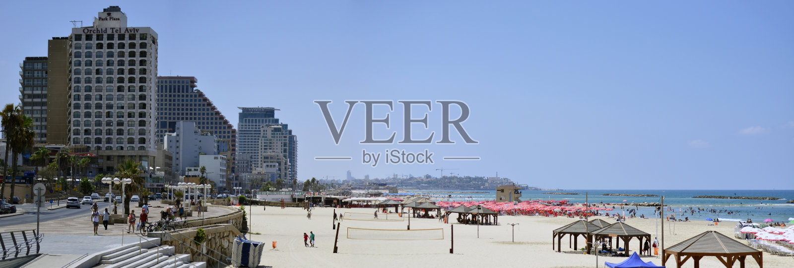 夏日的海滩照片摄影图片