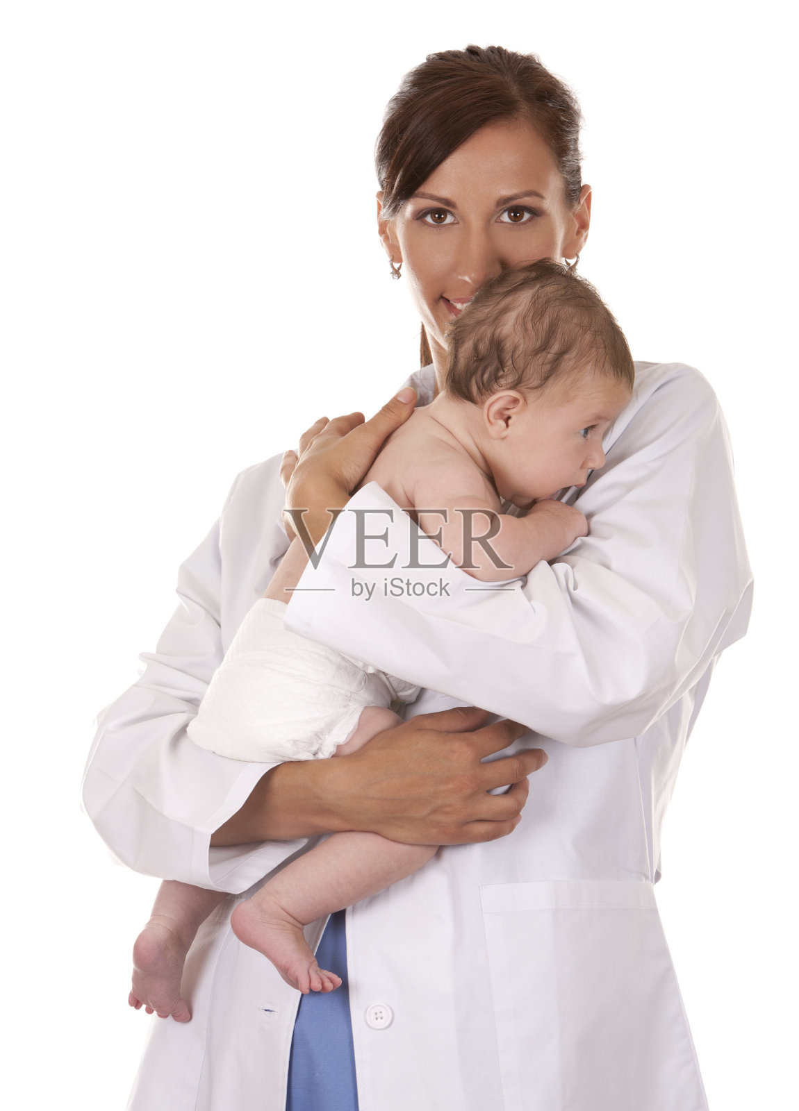 女医生和一个婴儿照片摄影图片