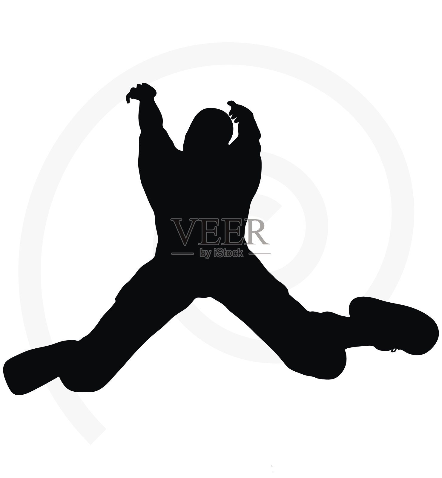 高级登山者剪影插图设计元素图片