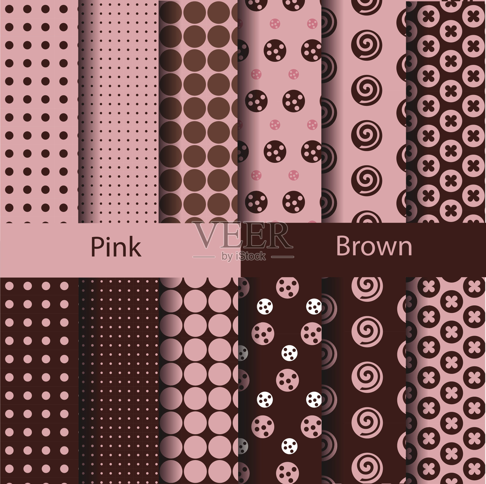 蓝色和蓝色的自然模式集插画图片素材
