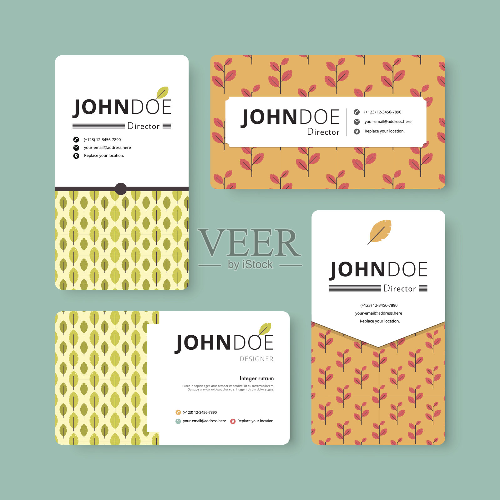 简单的名片模板。封面，传单，传单模板。向量的股票。设计模板素材