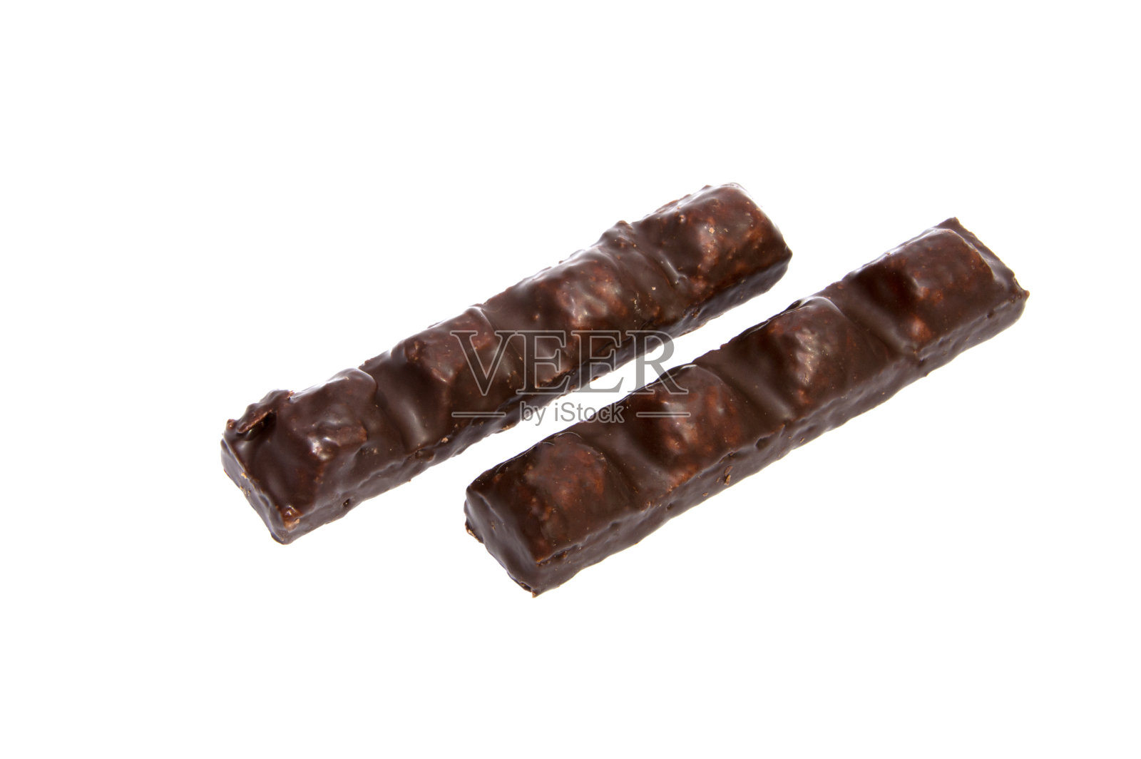 白色背景上孤立的巧克力糖果。照片摄影图片