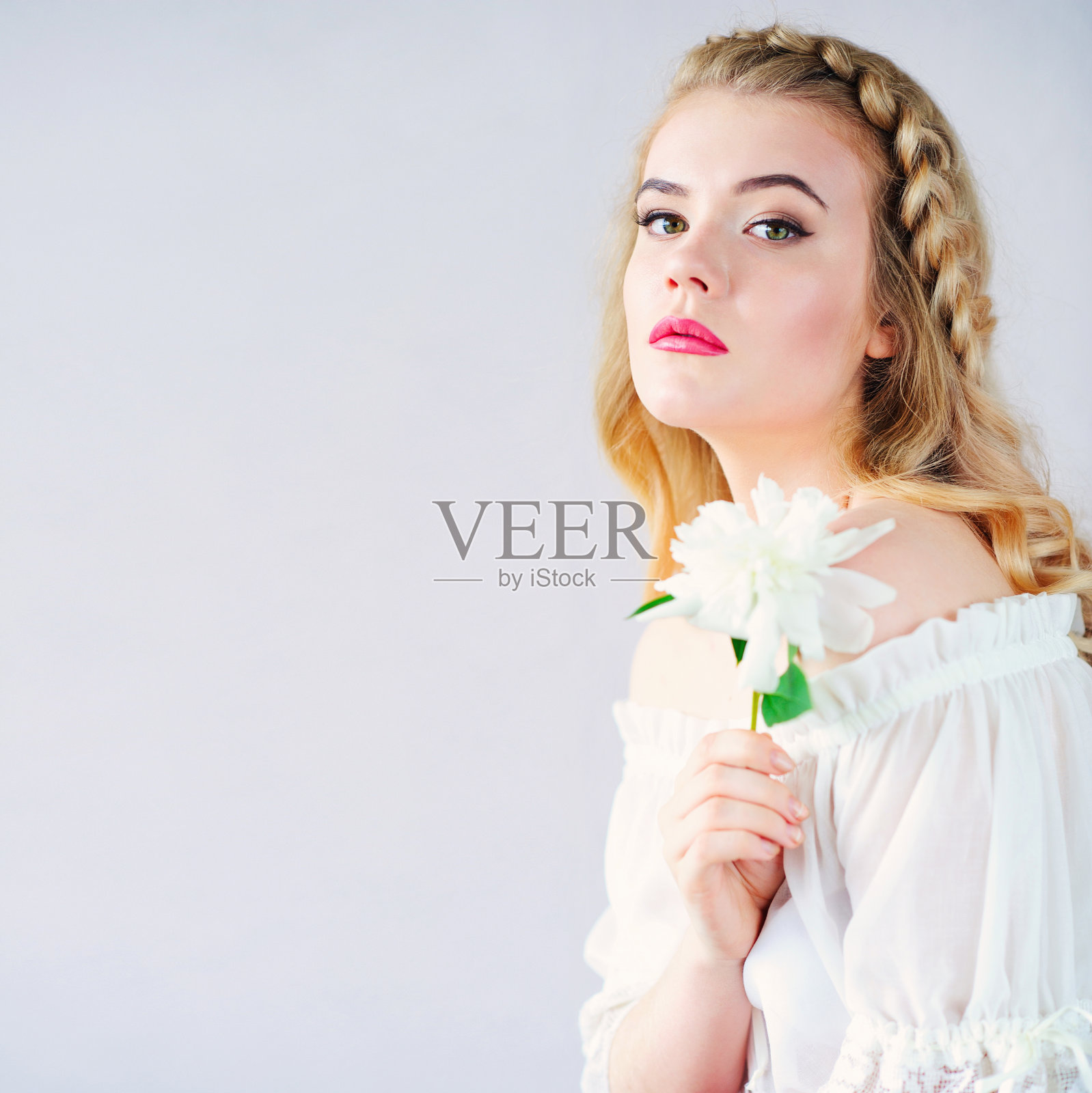 牡丹美人画像照片摄影图片