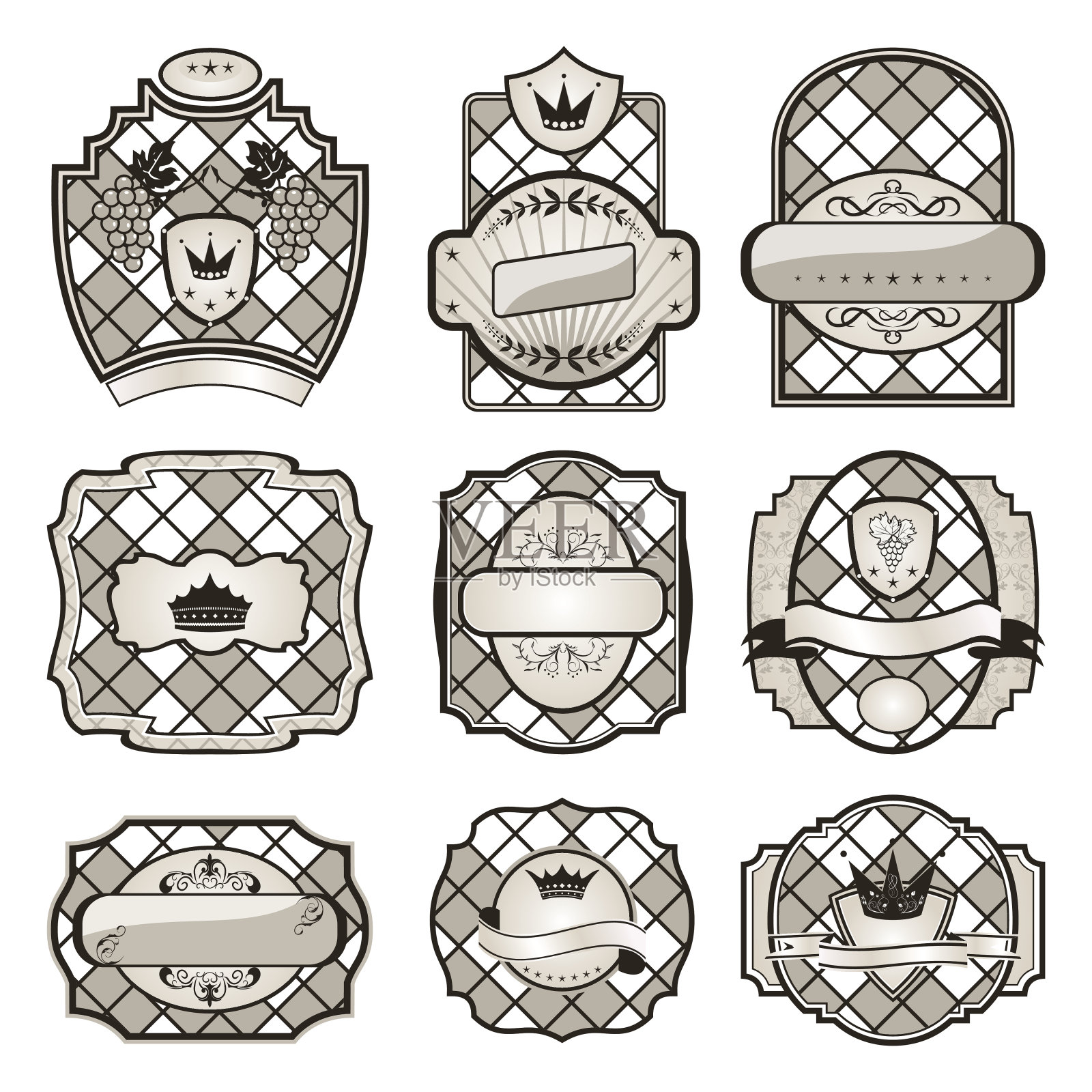 设置复古变异复古标签(8)设计元素图片