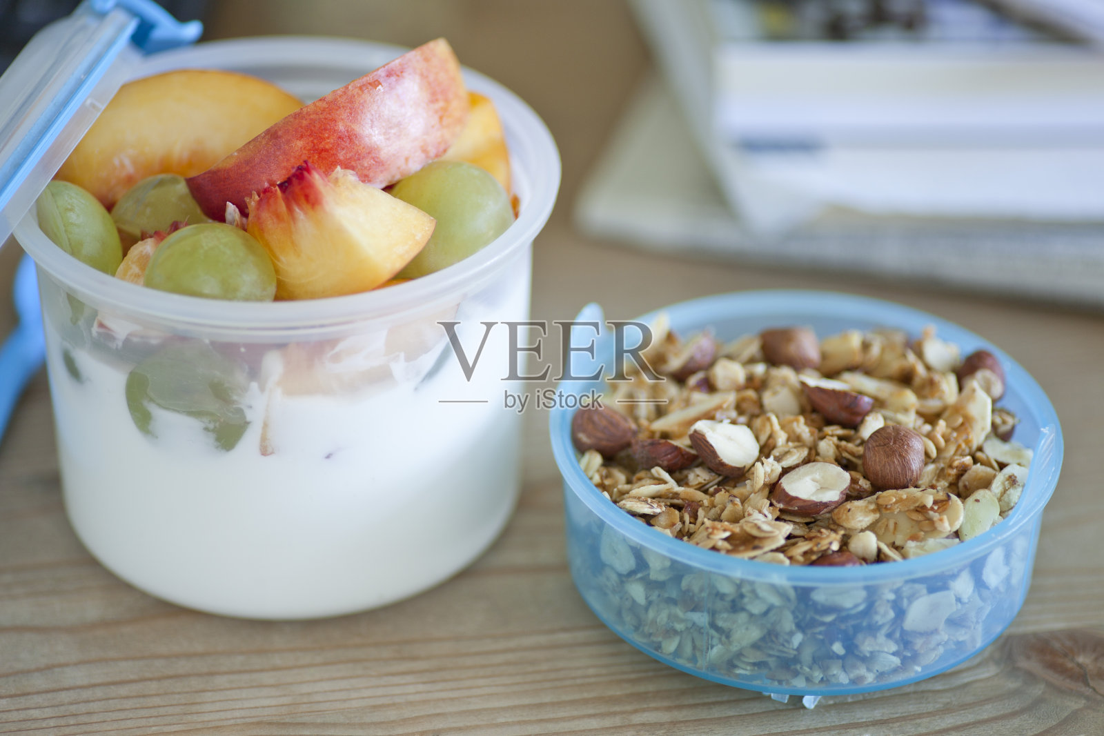 格兰诺拉燕麦卷照片摄影图片