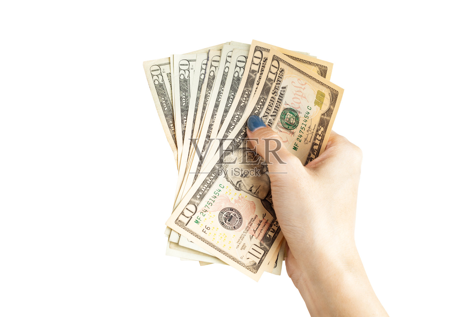 手里有钱，手里有钱，手里拿着钞票照片摄影图片