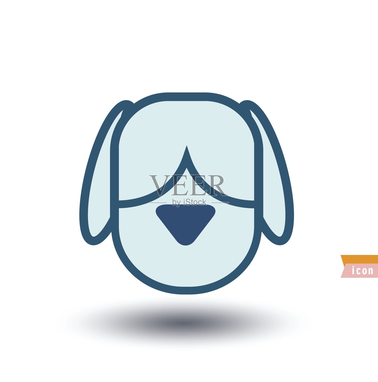 狗图标-插图。插画图片素材