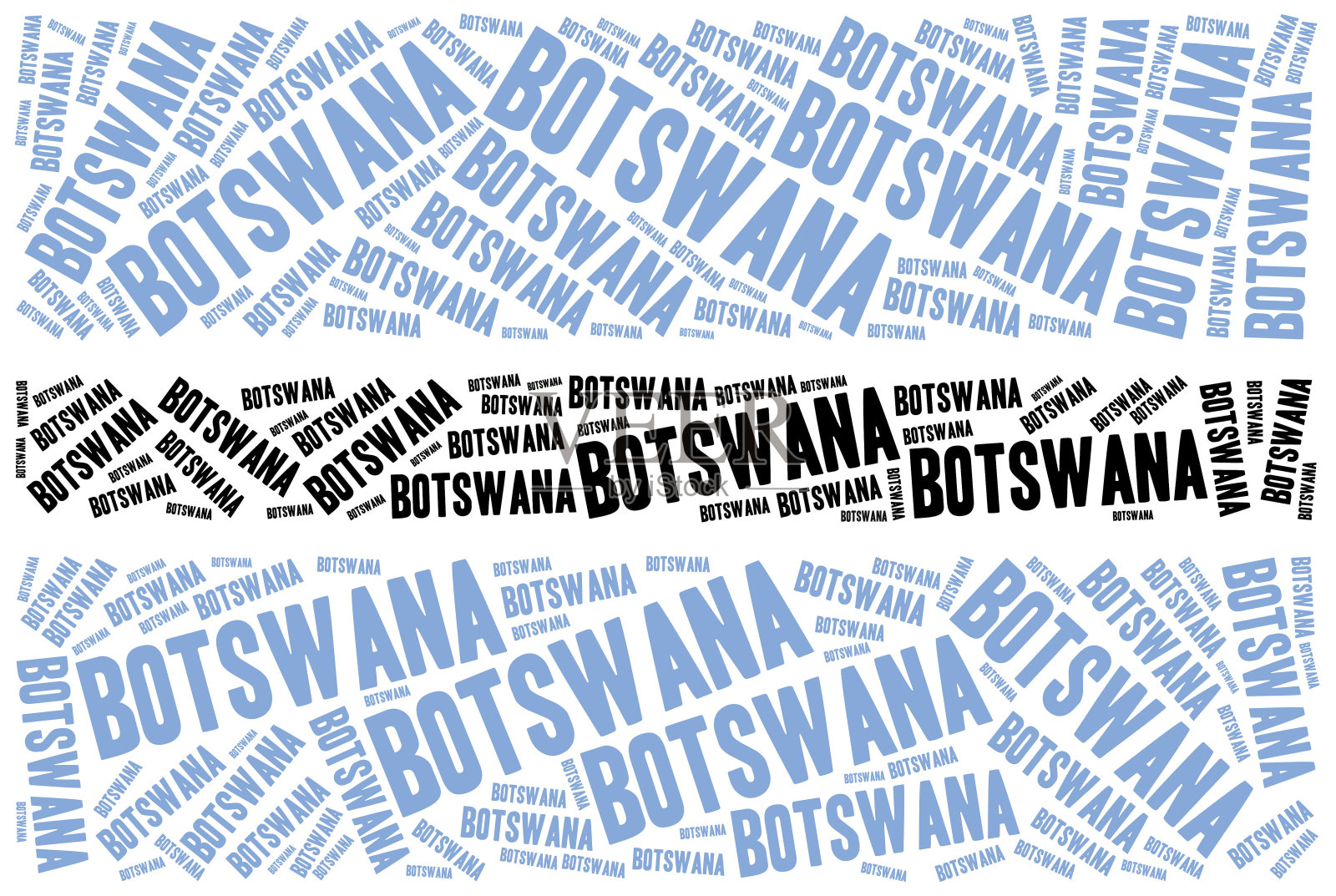 博茨瓦纳国旗照片摄影图片