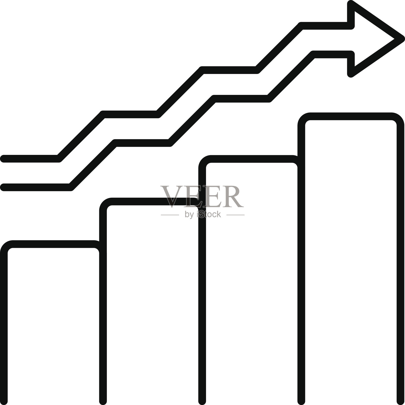 矢量增长图图形图标业务箭头进度图设计元素图片