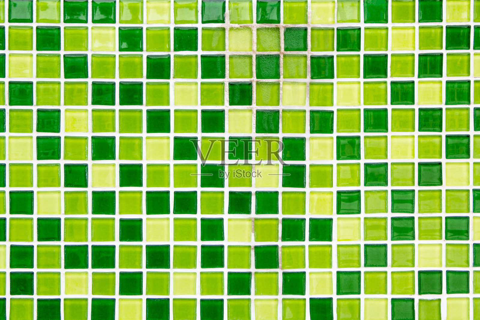 绿色马赛克墙照片摄影图片