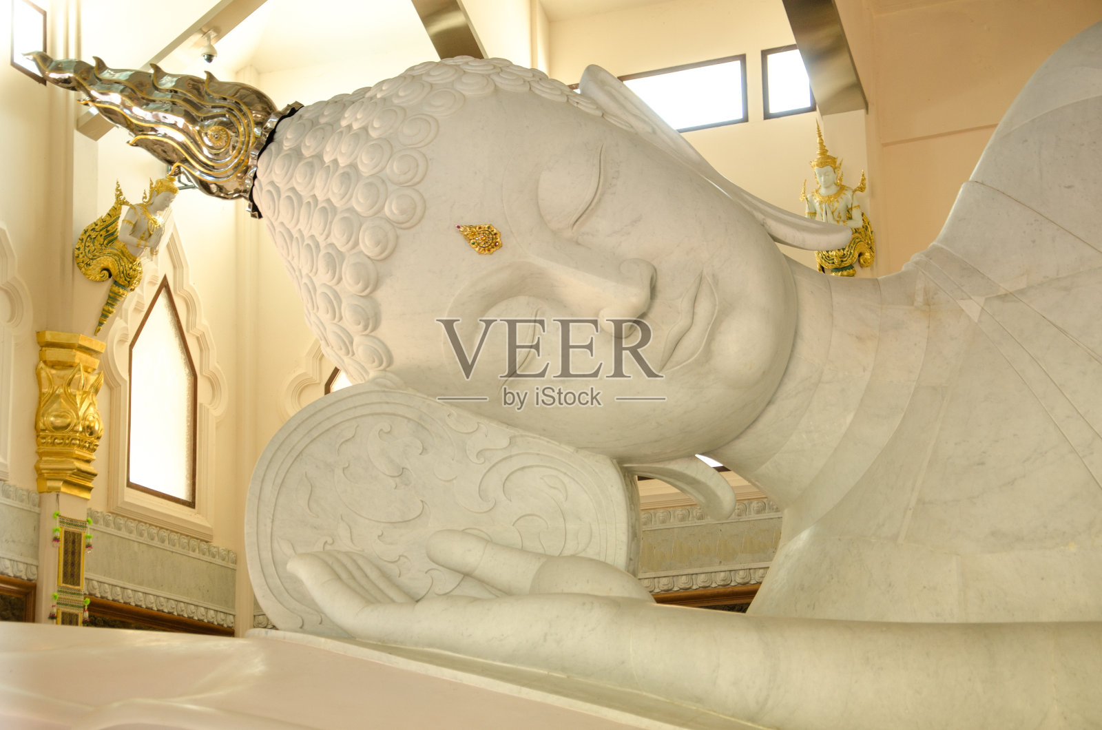 泰国的白色大佛照片摄影图片