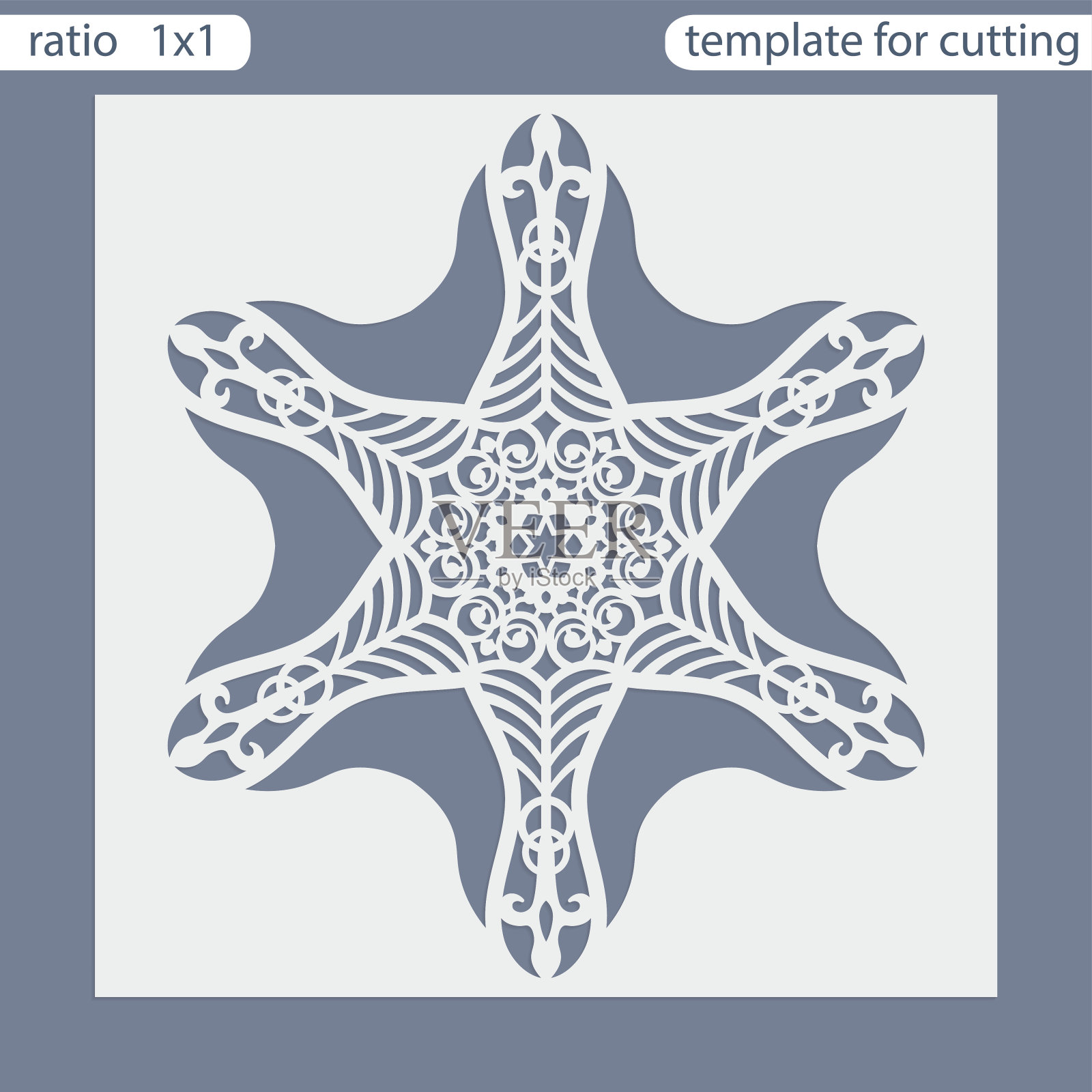 模板方形贺卡激光切割插画图片素材