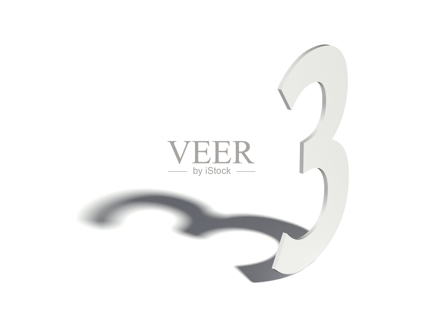 投影数字。3号3。3 d照片摄影图片