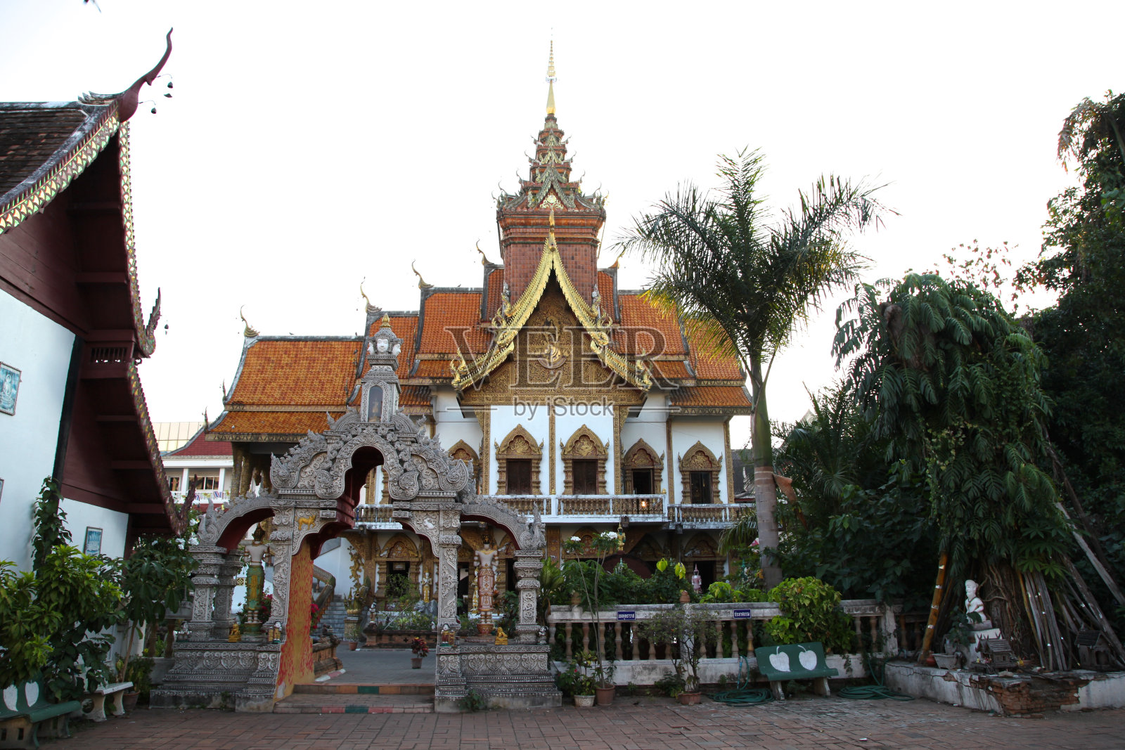 雕塑，建筑和佛教的象征，泰国照片摄影图片