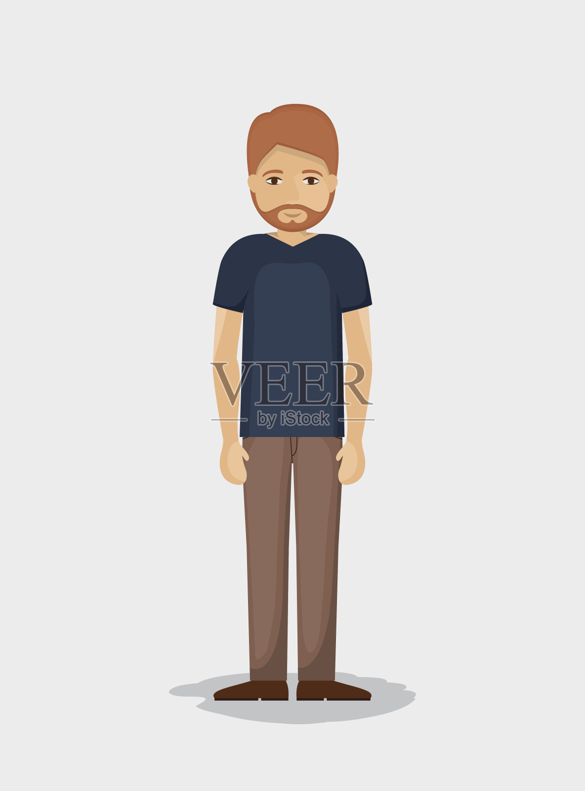 七彩人卡通设计设计元素图片