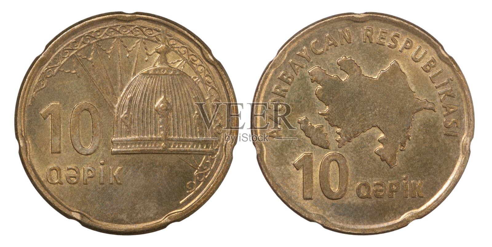 10阿塞拜疆gyapik硬币照片摄影图片