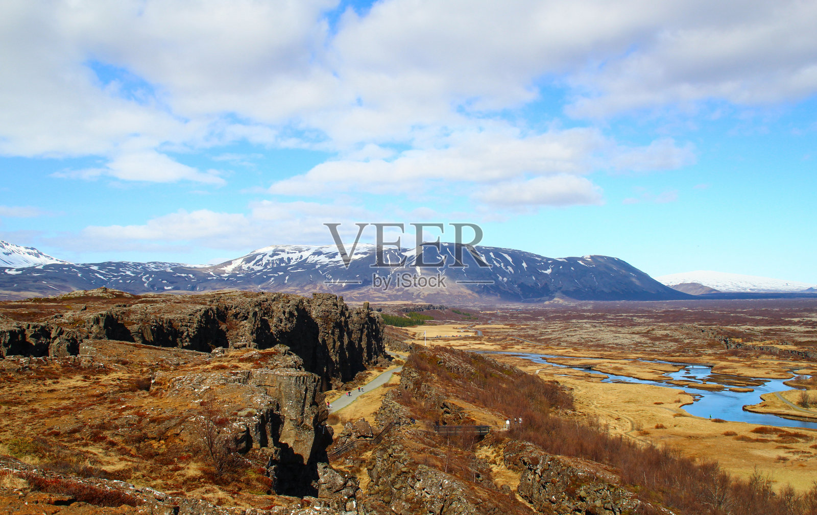 Thingvellir，国家公园和冰岛最受欢迎的旅游目的地照片摄影图片