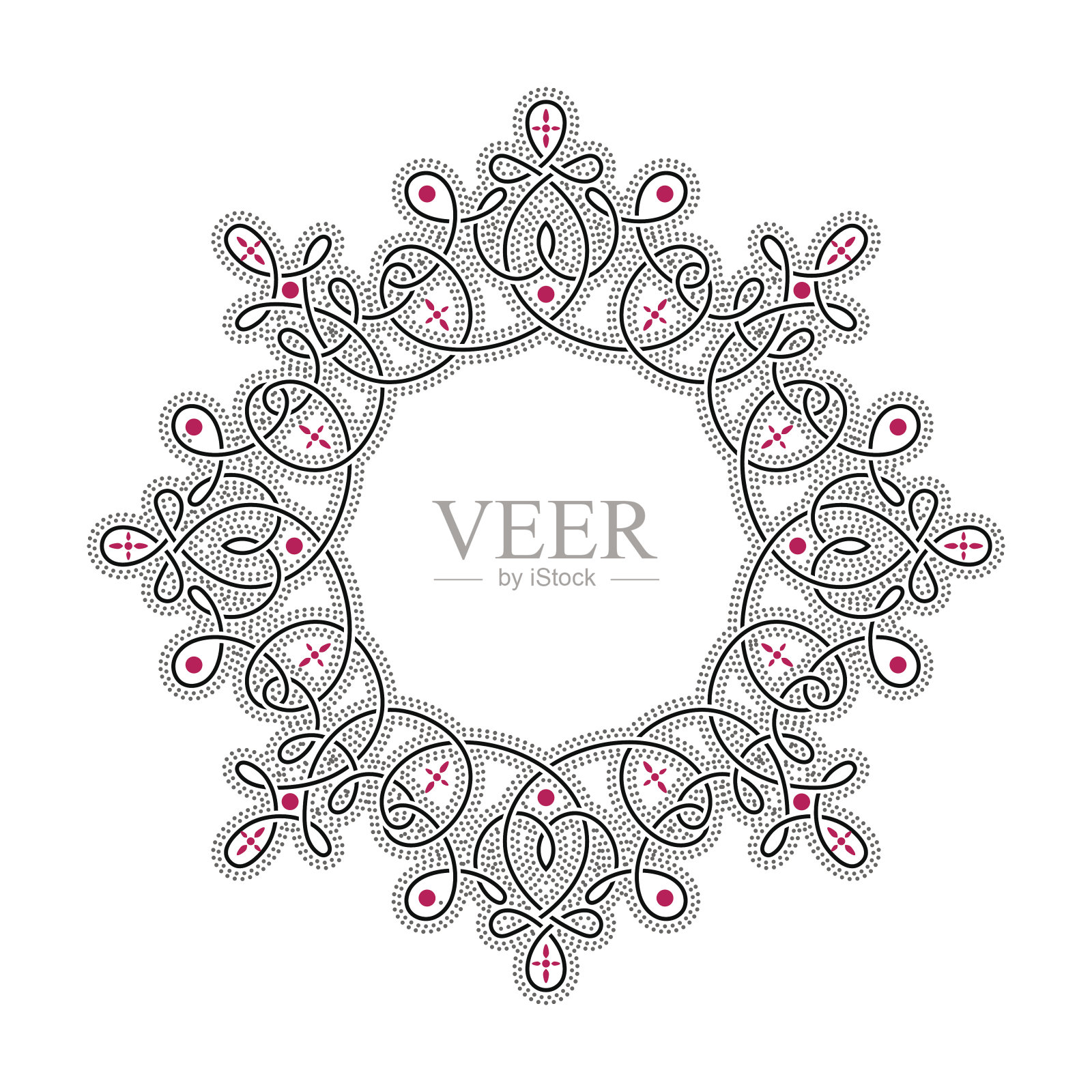 放射状线状图案或小花纹插画图片素材