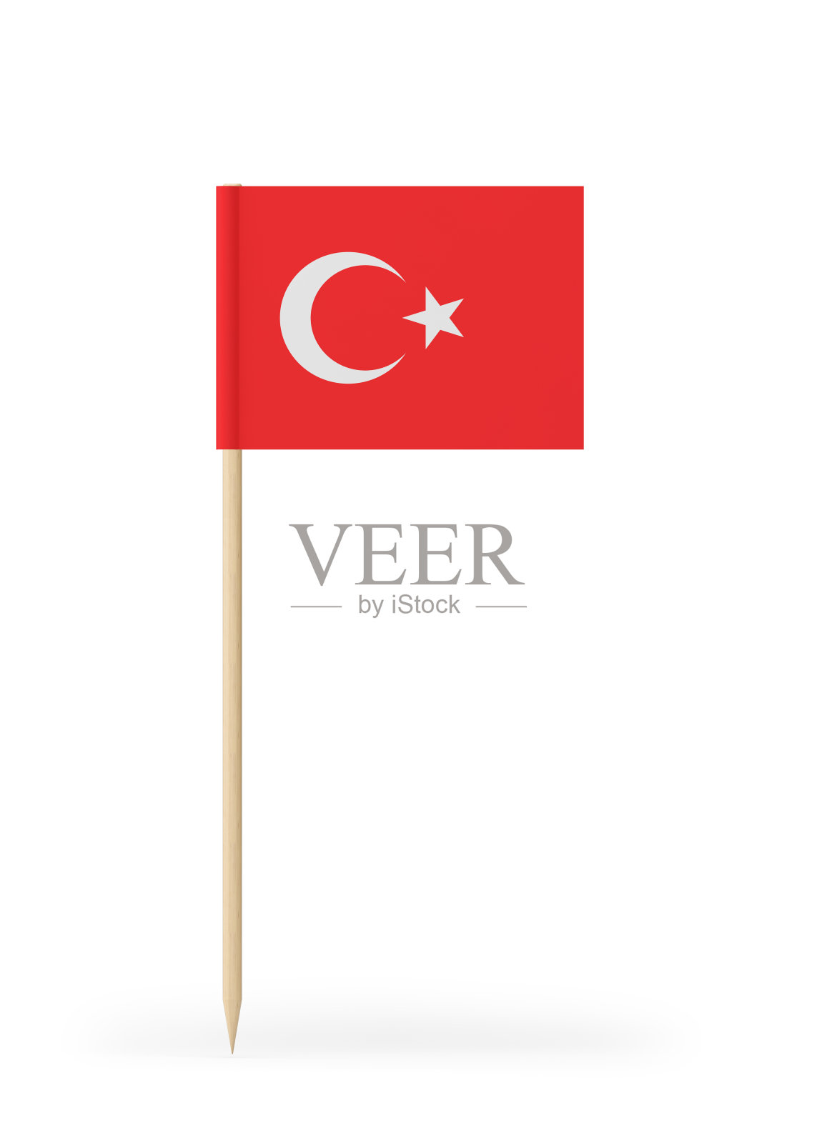 牙签上的土耳其小旗照片摄影图片