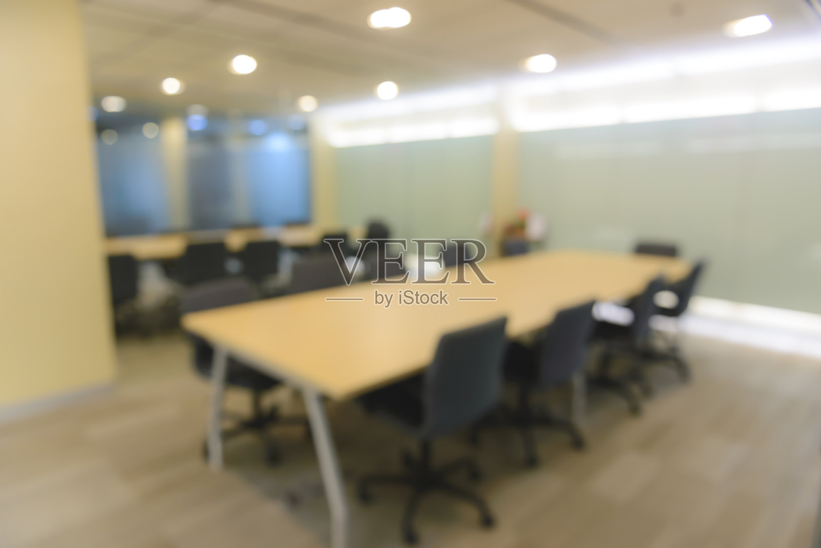 抽象模糊的空会议室形象照片摄影图片