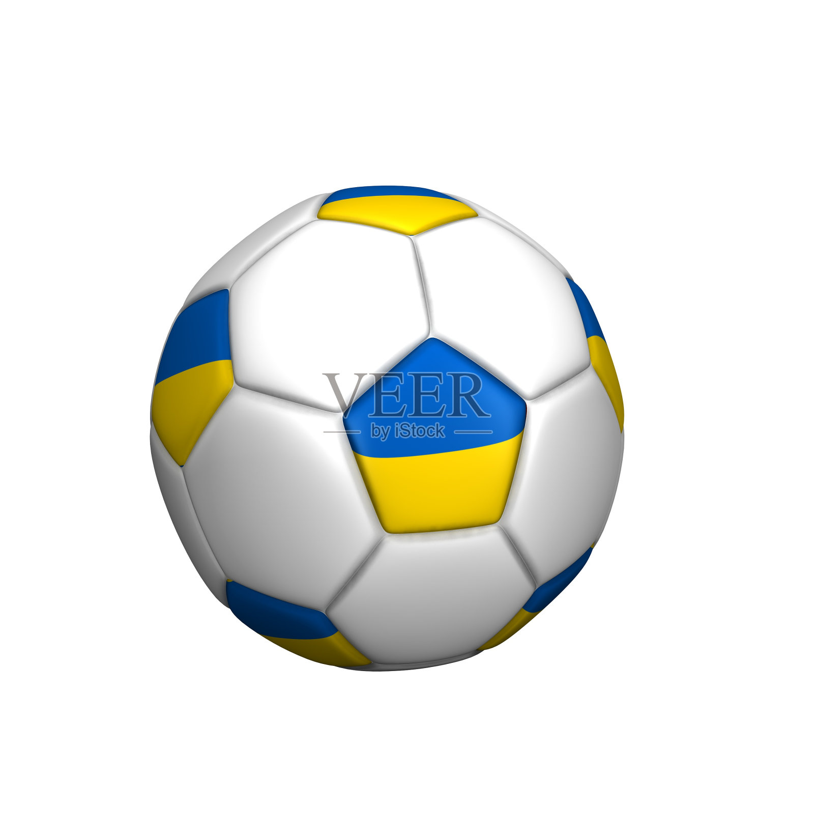 带有乌克兰国旗的足球照片摄影图片