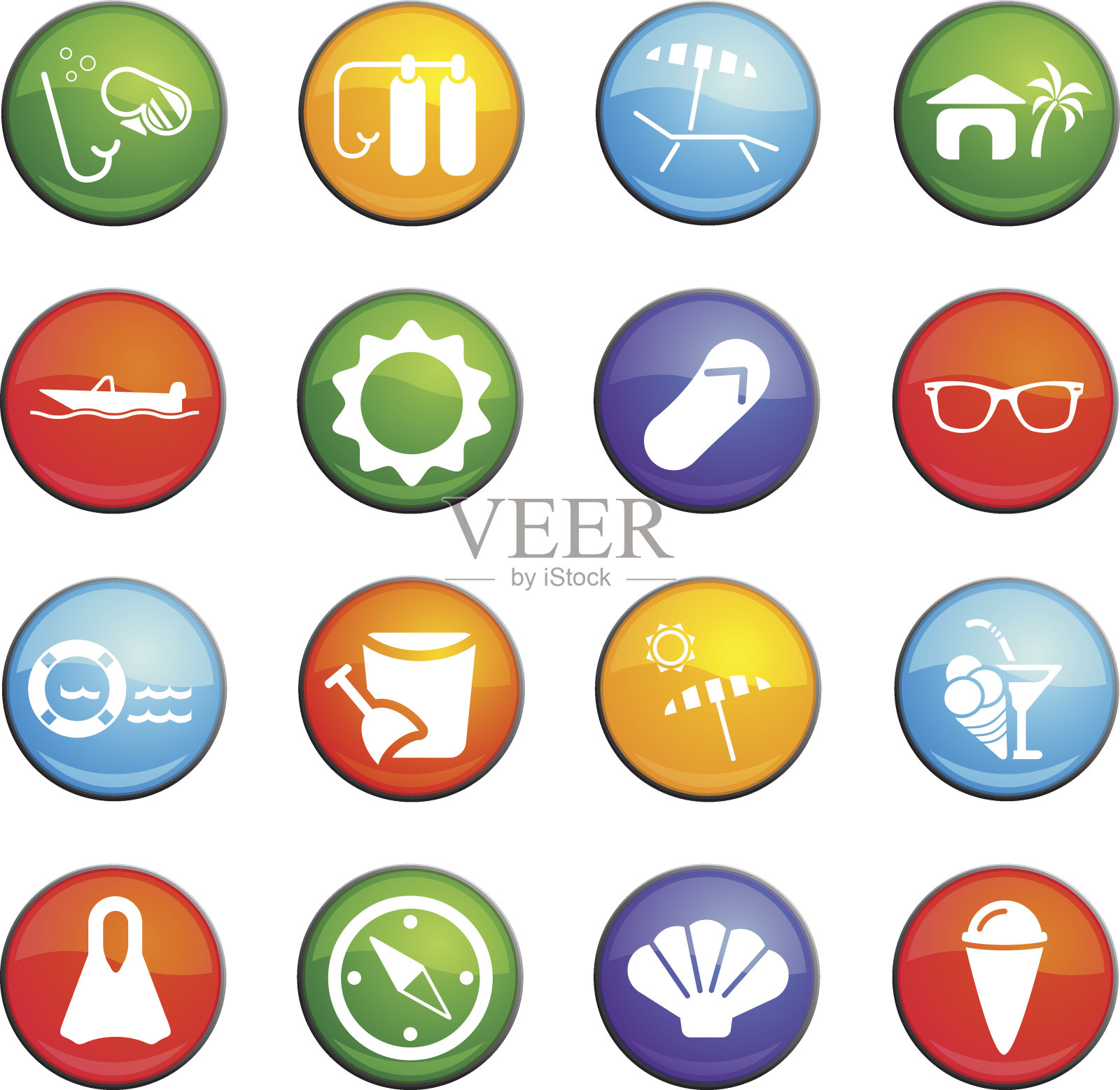 海滩图标设置图标素材