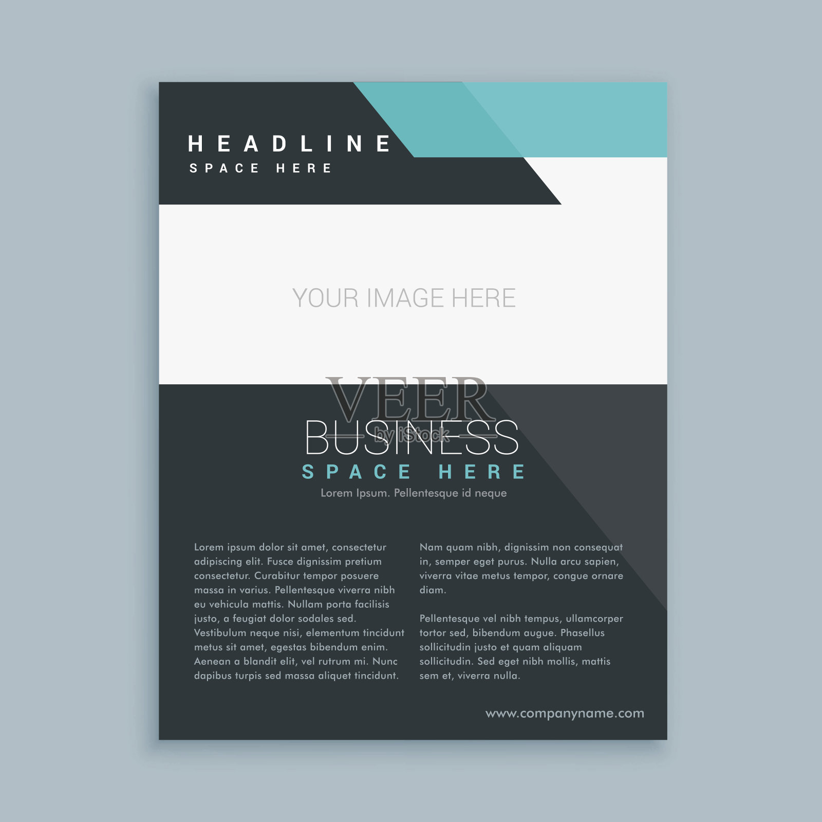 现代商业宣传册传单设计插画图片素材