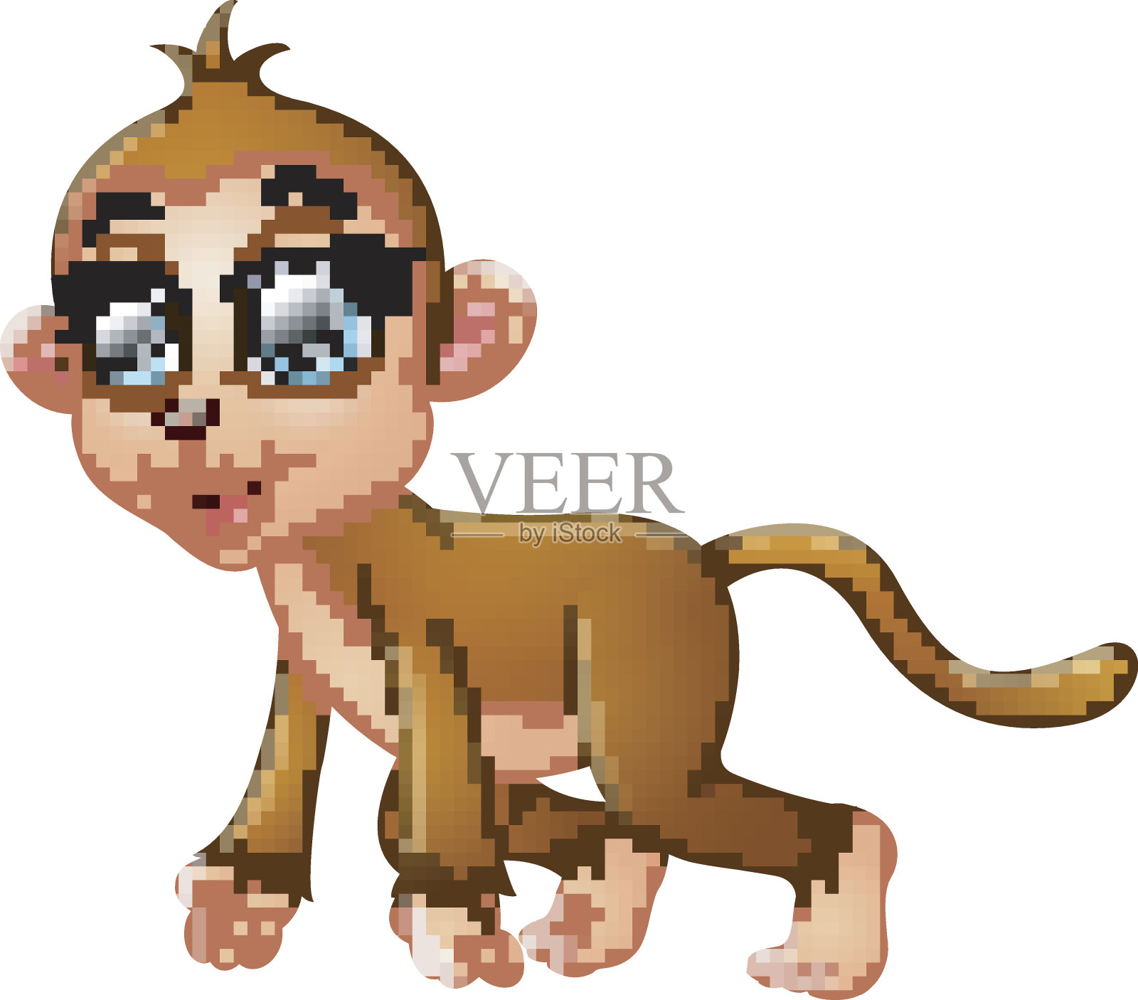 卡通有趣的猴子设计元素图片