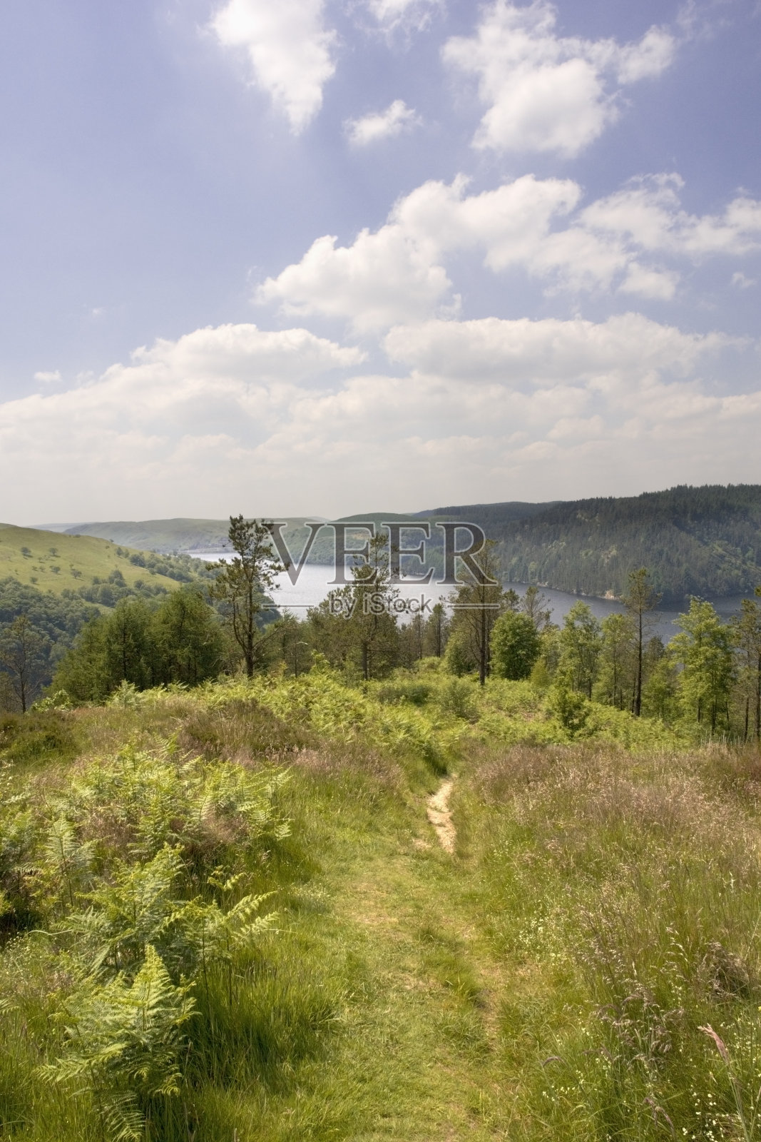 埃兰河谷水库，威尔士照片摄影图片