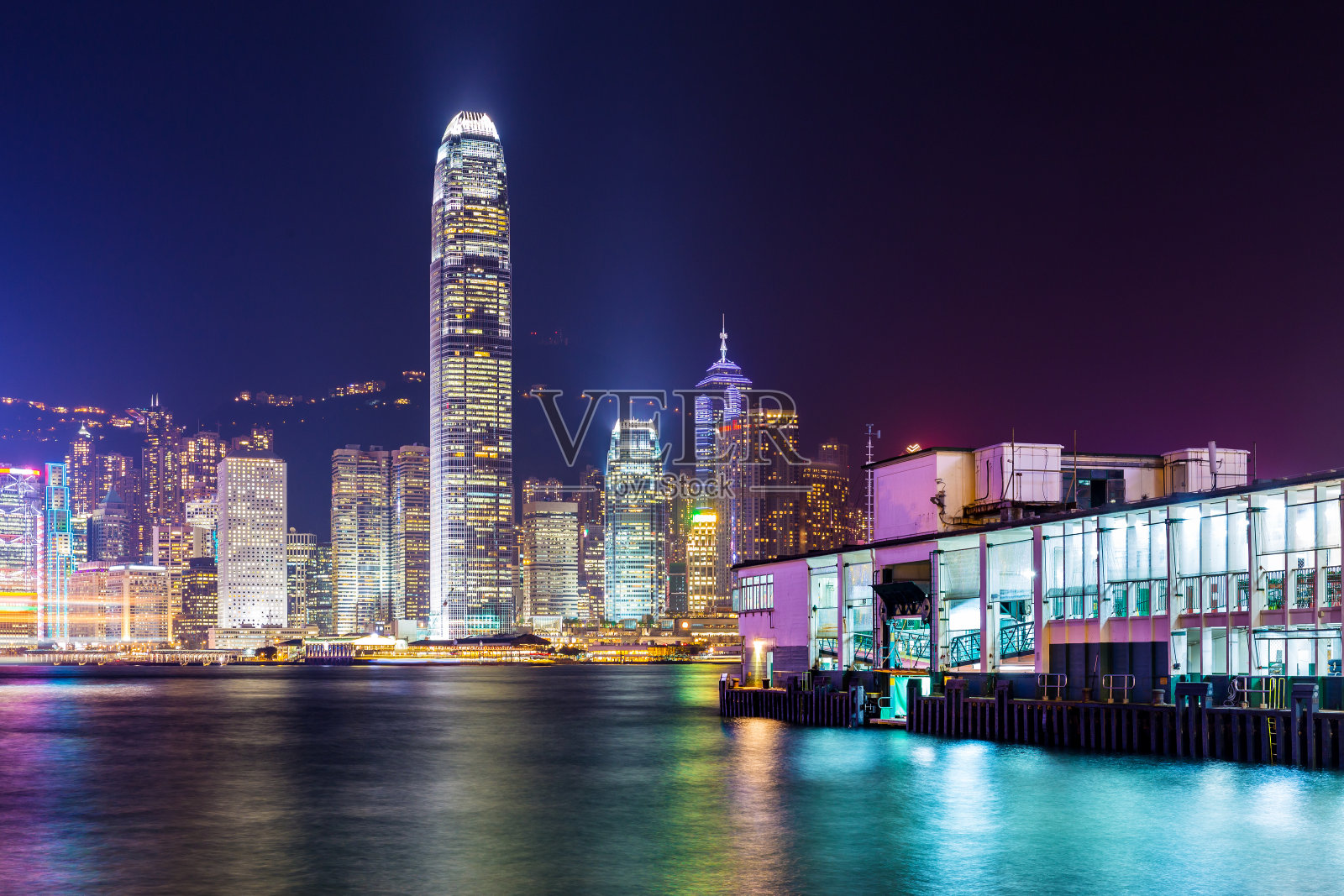 香港城市的夜晚照片摄影图片