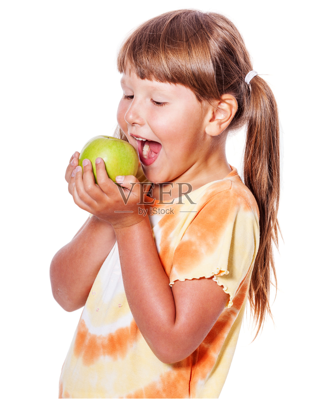 女孩吃苹果照片摄影图片