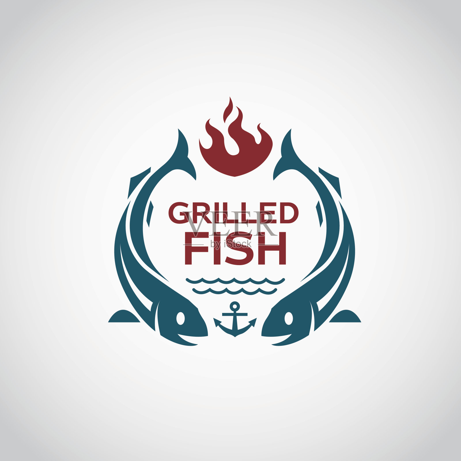 鱼烧烤图标设计元素图片