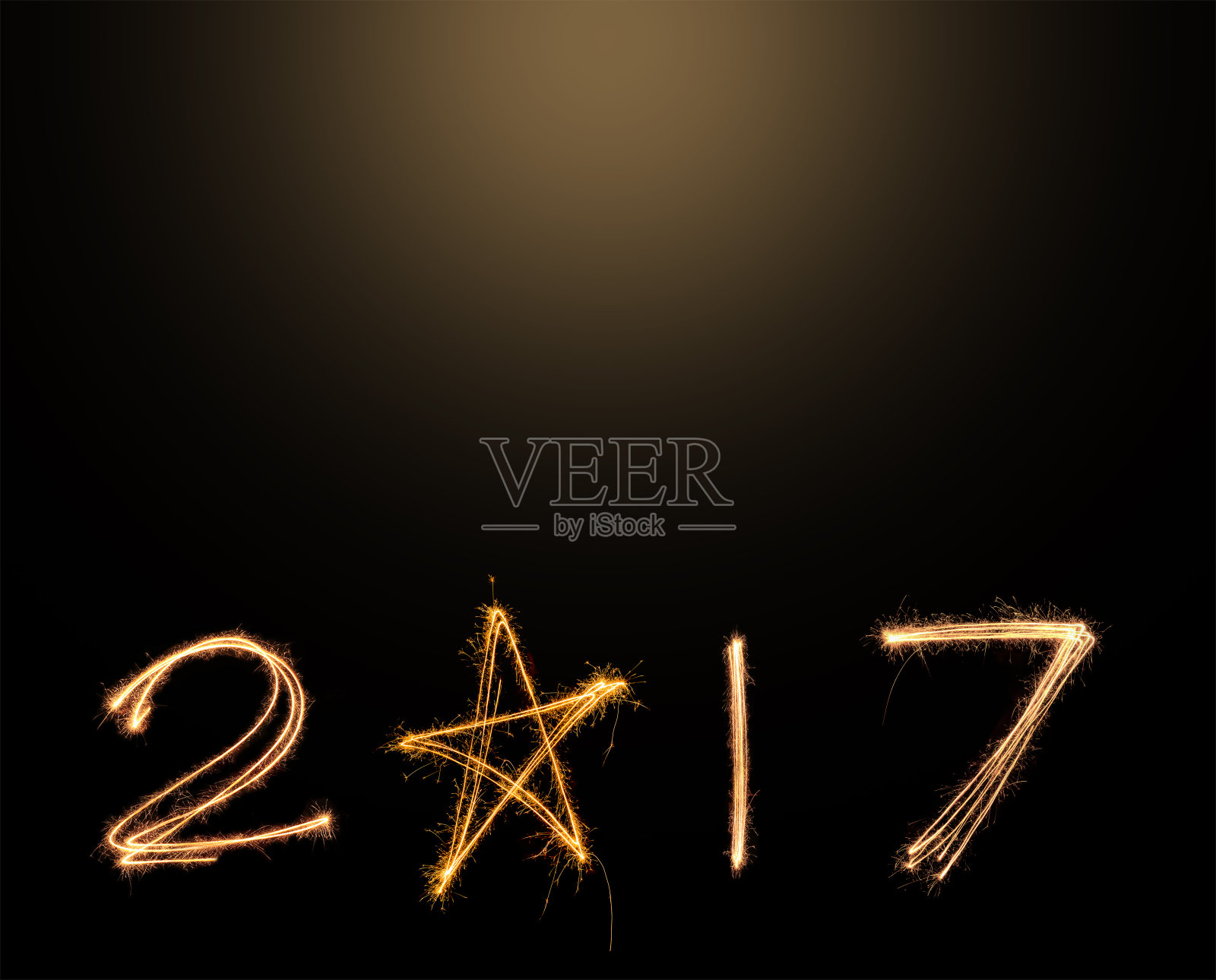 2017年新年快乐烟花闪烁字母照片摄影图片