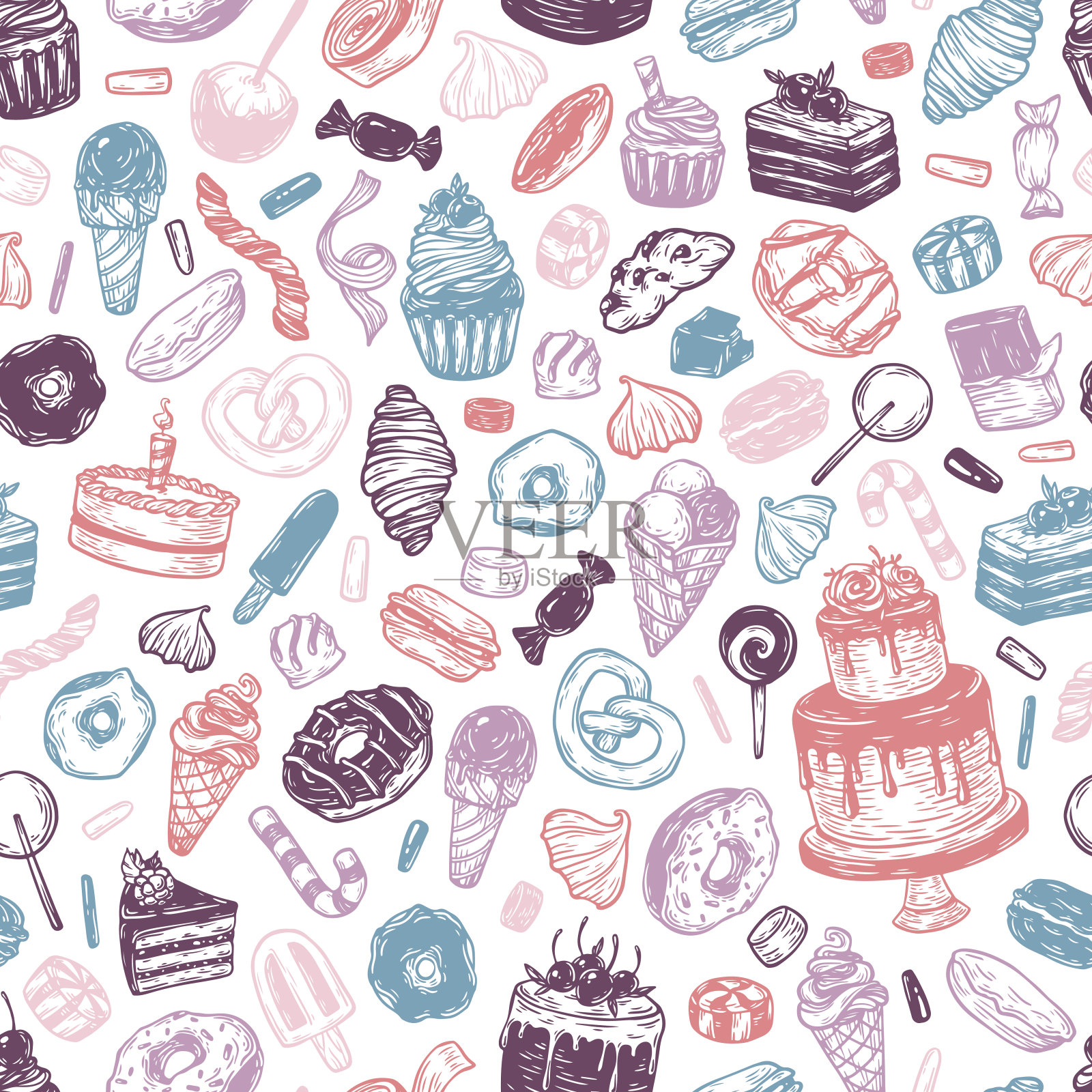 向量糖果。插画图片素材