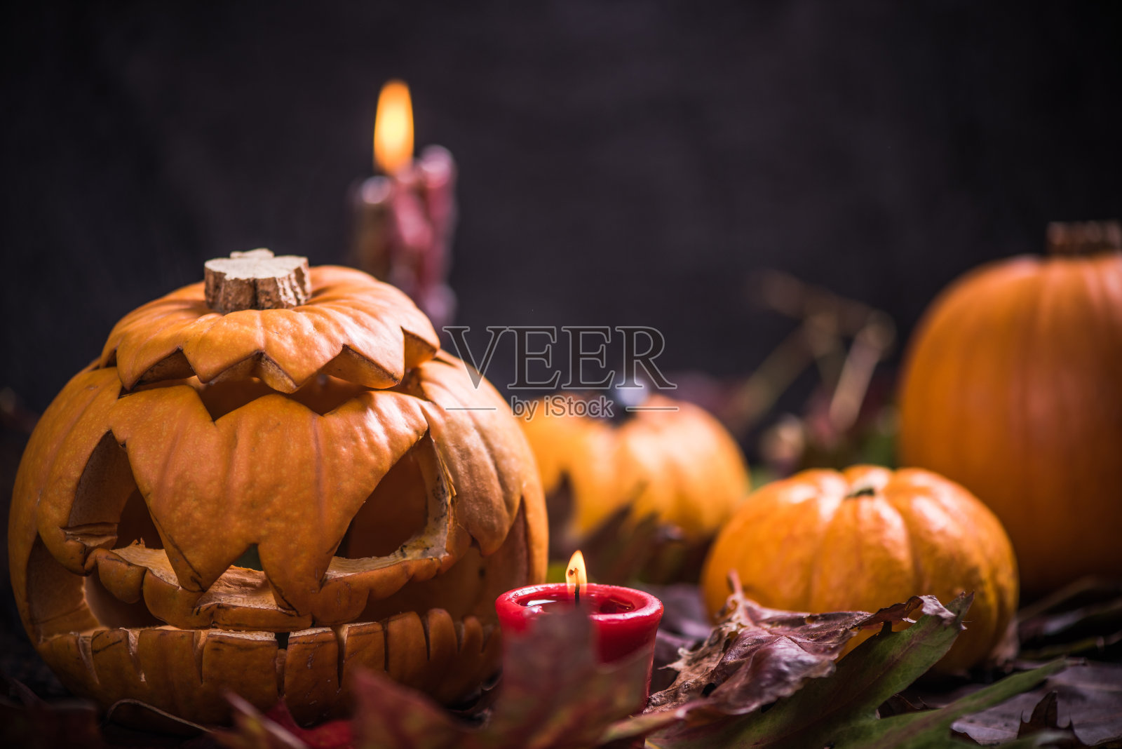 可怕的万圣节南瓜照片摄影图片