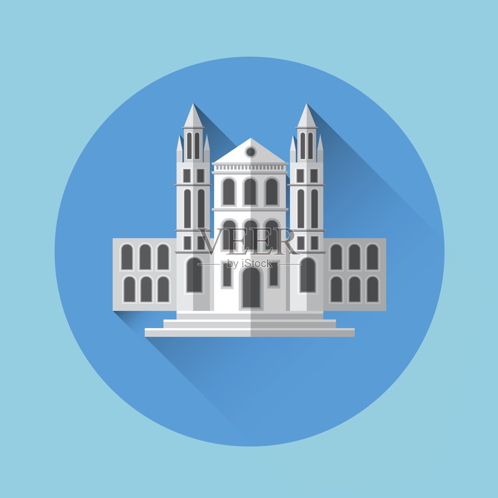 大学建筑住宅标志插画图片素材