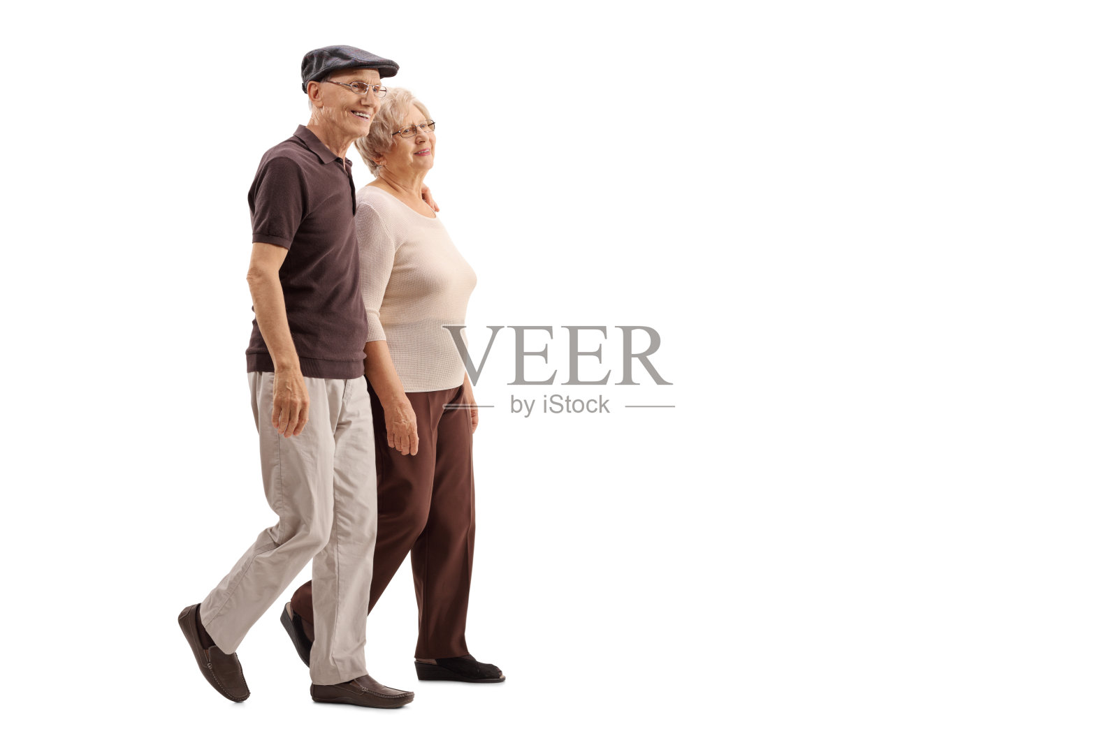 成熟情侣一起散步照片摄影图片