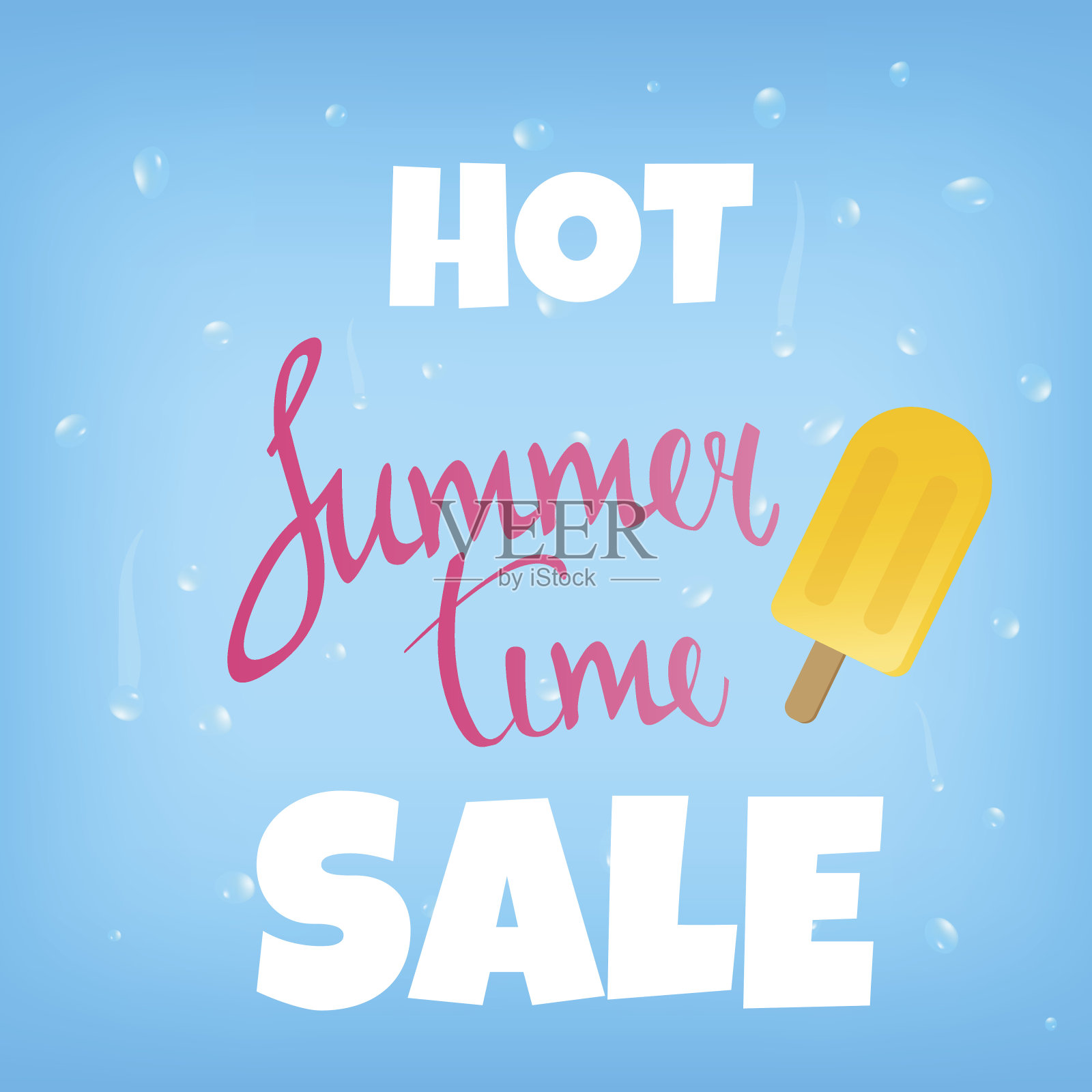 夏季销售海报。设计元素图片